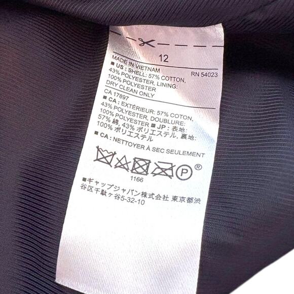 NWOT Banana Republic Blazer - Navy & White Stripe - Size 12P - Fray Detail - Picture 5 of 9